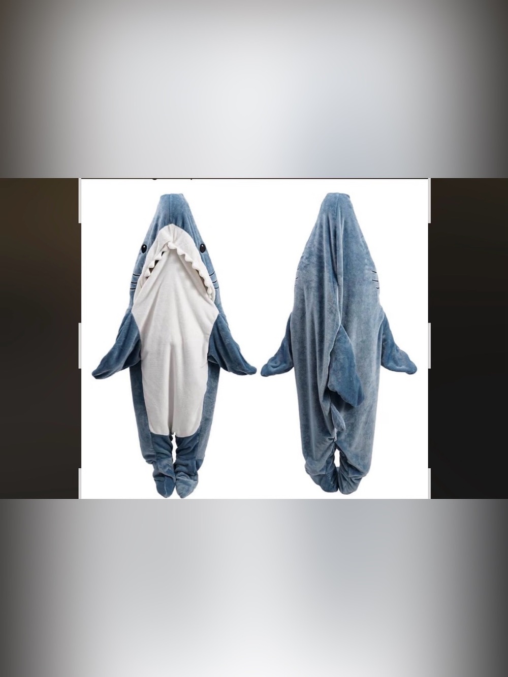 Shark Blanket, Shark Pajamas Adult, Shark Sleeping Bag for Adult M - Picture 2 of 3